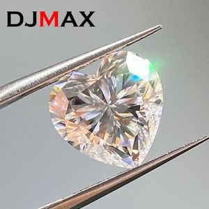 الماس فضفاض djmax 4-12mm قلب نادر قطع الحجارة السائبة d real color vvs1 شكل القلب الماس المعتمد