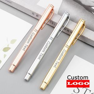 Metal Signature Pen Gel Advertising Gift Treasure Water-based Printing Logo Schoo Office Stationery Wholesale