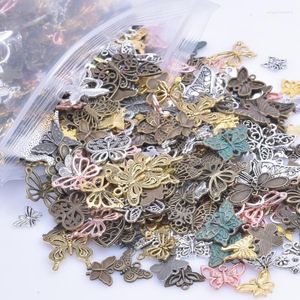 Charms 30/50/100pcs/Lot Wholesale Animal Metal Vintage Butterfly For Jewelry Making Supplies Bohemian Accessories Pendant