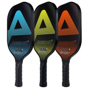 テニスラケットAmasport Pickleball Paddleフルカーボンファイバー表面TPEエッジ練習ラケット230608