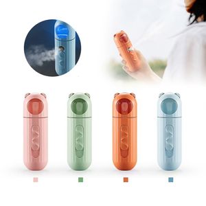 Ansiktsvårdsapparater Portable Steamer Mini Air Humidifier Hydrating Sprayer Beauty Water Nano Spray Apparatus Uppladdningsbar Atomizer 230608