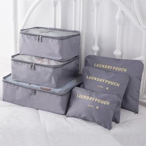Borse portaoggetti Borsa da viaggio Organizzatore di vestiti impermeabili Valigia da sei pezzi Set da 6 pezzi Bagno di grandi dimensioni