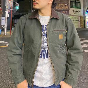 Mens hip hop Detroit coats washed old vintage jackets American Workwear jacket2024