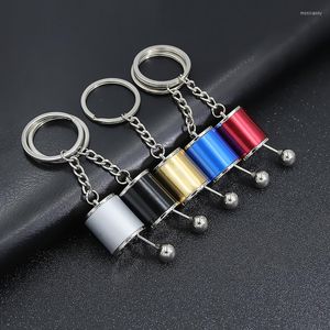 Nyckelringar Bil Gear Box Keychain for Men Imitation 6 Speed ​​Manual Car-Styling Keyring Knob Shift Gearbox Stick Gift Souvenir