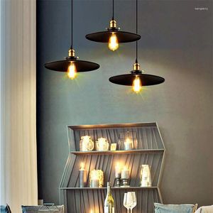 Lâmpadas pingente vintage industrial e27 edison estilo loft preto lâmpada retrô para restaurante barra sótão titular ferro livraria luzes penduradas