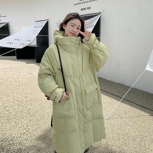 여자 트렌치 코트 2023 겨울 재킷 여성 의류 후드 코트 코트 암컷과 재킷 한국 따뜻한 파카 여성 탑 manteau
