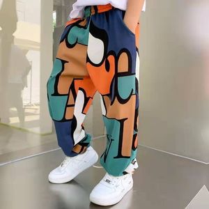 Shorts Jungen Drucken Casual Hosen Sommer Graffiti Designer Jogginghose Dünne Lange Hose Teenager Kinder Kleidung für 212 Y 230608