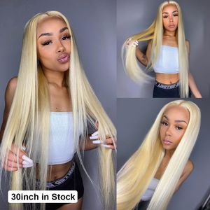 Color 613 Straight Lace Frontal Wig Honey Blonde Human Hair Lace Front Wigs For Women Hd Transparent Brazilian Hair Wigs