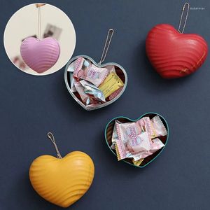 Geschenkpapier Süße Liebe Herzförmige Boxen Hochzeitsbevorzugung Pralinenschachtel Romantische Ringe Schmuck Party Weihnachtsdekoration Weißblech Aufbewahrung JN09