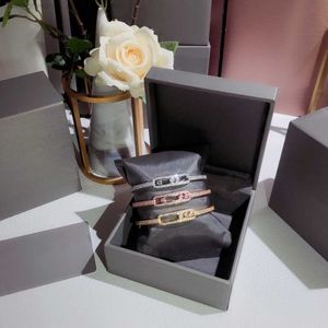 Luxury Boutique Jewelry 925 Sterling Silver Three-Diamond Women's Armband Armband Christmas Goddess Armband