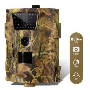 Câmeras de caça 12MP 1080P Trail Hunting Camera Wildcamera Wild Surveillance Night Vision Câmeras de reconhecimento da vida selvagem Po Traps Track HT001B 230608