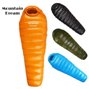 MountainDream Outdoor Goose Down Sleepags Mummy Type Super Light Warm for Camp Tripハイキングバックパッキング大人