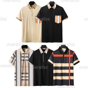 Burb Designer Classic Men Burbe Polo Shirt Summer Men Shirts Luksusowa marka koszulka Polo Business Casual Tee Style Style Man Tops Asian Size M-3xl