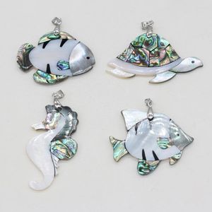 Charms Natural Shell Marine Life Shape Pendant Tortoise Seahorse för smycken som gör DIY -halsbandsarmband örhänge Tillbehör