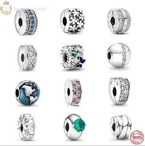 Для чар Pandora Sterling Silver Beads блестящий пряжка бабочка