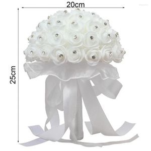 Fiori decorativi Fiore artificiale unico Bellissimo bouquet portatile elegante e dai colori vivaci per il fidanzamento