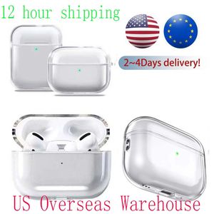For Airpods pro 2 air pods 3 Earphones airpod box Bluetooth Headphone Accessories Solid Silicone Cute Protective Cover Apple Wireless Charging Box Shockproof Case