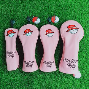 Golf Club #1 #3 #5 Wood Headcovers Driver Fairway Woods Cover PU Leather Head Covers