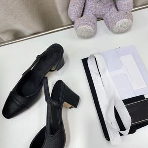 Women Designer Dress Shoes Chunky Heel Leather Luxury Formal Shoes soft lining leather Women Ladies Sandals Fashion Sexy Dress Shoes Pointed Toe High Heels