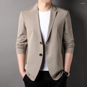 Męskie garnitury Summer Thin Men Casual Suit Middle Aghed Top Ice Silk Oddychający płaszcz męskiego taty Blazers