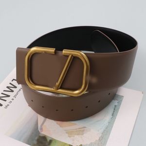 スカートパーツマンデザイナーベルトメタルバックル女性デザイナーレザーレタースムースウエストオールマッチCinturones Brown Modern Mens Belt Thin PJ016 F23