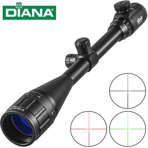Óptica de rifle táctico DIANA 8-32X50, punto rojo, mira de francotirador verde, mira telescópica compacta para caza
