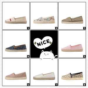 luxury designer espadrilles women casual shoes Summer Spring platform with letter buckle loafer Girls Genuine Leather flat espadrille Shoes 38 style