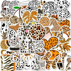 50Pcs Leopard Stickers Pack Waterproof Vinyl Stickers Non-random for Car Bike Luggage Laptop Skateboard Scrapbook Water Bottle Decal