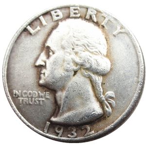 Moeda banhada a prata dos EUA 1932 P/D/S Washington Quarter Dollars