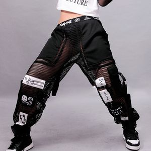 Men's Pants Jazz Dance Costumes Fashion Sexy Mesh Pants Hip Hop Clothing Adult Street Dancing Trousers Nightclub Modern Stage Outfit 230608