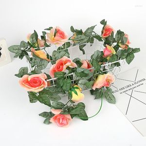 装飾的な花ウェディング人工花バインバラアイビー装飾シルクガーランドストリング