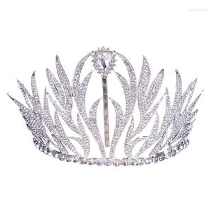 Headpieces Bridal Diamond Crown pannband bröllop tiara för kvinnor