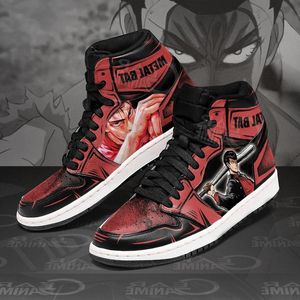 Fashion Anime Casual Shoes Men Women Metal Bat J1 Sneakers Italy Delicate High Top Manga Leather Designer Couple Custom Animes For Fans Athletic Shoes MN10 Box EU 36-48