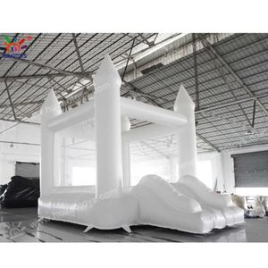 Moon Bridal Inflatable White Wedding Jumper PVC Bouncy Castle Slide Bounce House for Kids