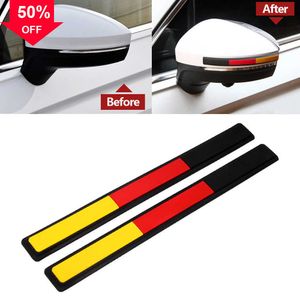 Novo 2pcs espelho retrovisor de carro protetor de porta guarda protetor de borda tampão guarnição moldagem tira de proteção barra de proteção contra arranhões do carro