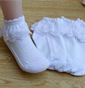 Kids Socks 10 Pairs/lot Baby Girls Kids Lace Ruffle Socks Princess Mesh Children Ankle Short Breathable Cotton Socks For Girls 230608