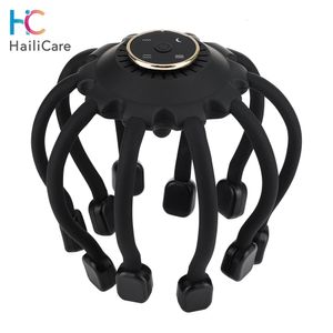 Head Massager Bluetooth Electric Octopus Claw Head Scalp Massager Vibration Massage Therapeutic Head Scratcher Relief Fatigue Improve Sleep 230608