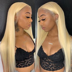 Honey Blonde 13x6 HD Lace Front Human Hair Wigs Pre Plucked Glueless Malaysia Straight 613 13x4 Transparent Lace Frontal Wigs