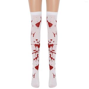 Calzini da donna Costume di Halloween per abiti da travestimento da festa Calze insanguinate Zombie Blood Cosplay L5