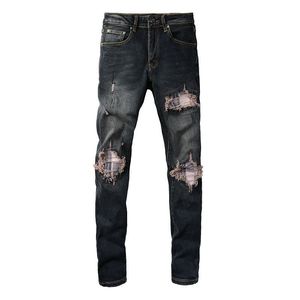 Men's Designer Skinny Jeans Summer Fashion Stretch Sweatpants Luxury Skinny Pants Casual Stars Pattern Oversized Ripped Pants Fashion Streetwear Winter01 134