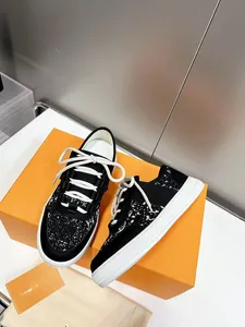 Tasarımcı Kadınlar Sıradan Ayakkabı İtalya Üst Mektup Sneaker Bej Ebony