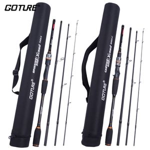 Rod Reel Combo Goture Xceed 4 Setions Travel Fishing Rod With Fuji Guide Ring Carbon Fiber 1.98-3.6M Spinning Casting Lure Rod For Carp Fishing 230608