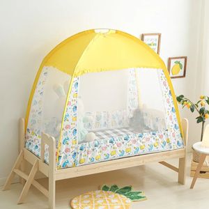 Crib Netting Children's Yurt mosquito net with cartoon pattern Family large space crib mosquito net Portable folding camping tent 230609