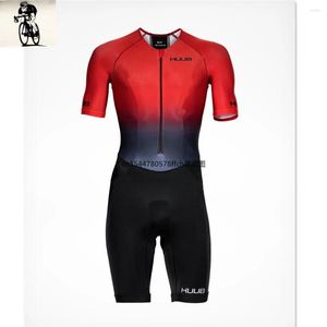 Racing Sets Triathlon Suit HUUB Design Team Lycra Aero Skinsuit Bodysuit Bicycle Jumpsuit Mens Ciclismo Maillot Running/Swimming/Cycling Kit
