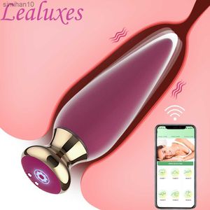 Bluetooth Anal Vibrator Sex Toy dla mężczyzn Kobiety bezprzewodowa aplikacja zdalna wtyczki do tyłki