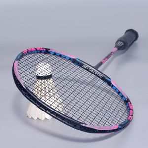 Badminton Rackets Vuxen 4U Offensiv racket Carbon Fiber Professional Single Racquet Outdoor Sports Training Accessories 230608