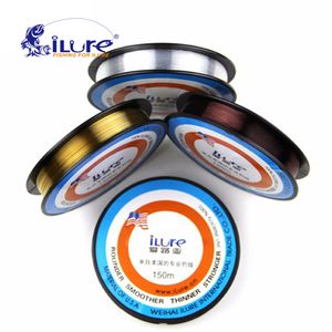 Linha de trança ILURE Fighter de alta qualidade Super forte 150M Linhas de pesca de fluorocarbono mais lisas e coloridas Linha de pesca de carpa 230608