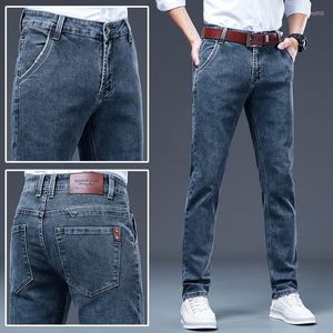Men's Jeans Autumn Denim Men Straight Stretch Slim Fit For Man Black Gray Classic Vintage Mens Pant Big Size 29-38 40