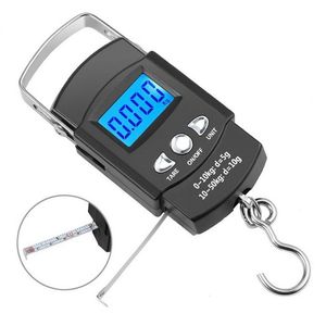 Fishing Accessories Mini Portable Digital Scale Lcd Display Suitcase Handheld Weighing Hanging For Electronic Balance 230608