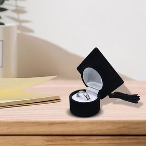 Gift Wrap Ring Holder Unique Multipurpose Lightweight Graduation Cap Container Jewelry Display Box Wear Resistant